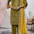 Aizal Stitched 3 Piece Embroidered Fancy Collection'2025-AE-110-Green