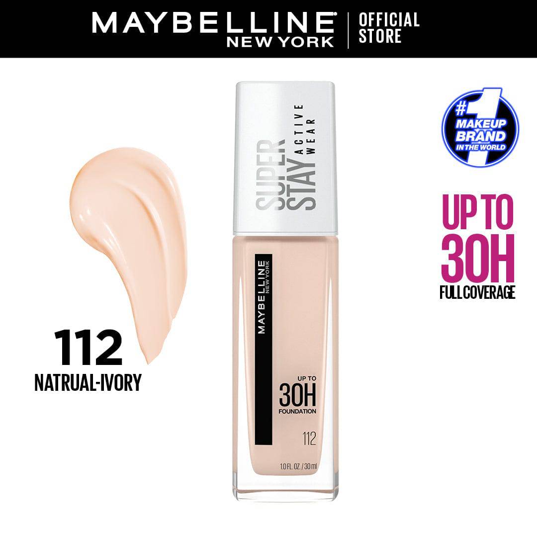 Maybelline New York Superstay Full Coverage 24H Liquid Foundation - 112 Ivory - My Store