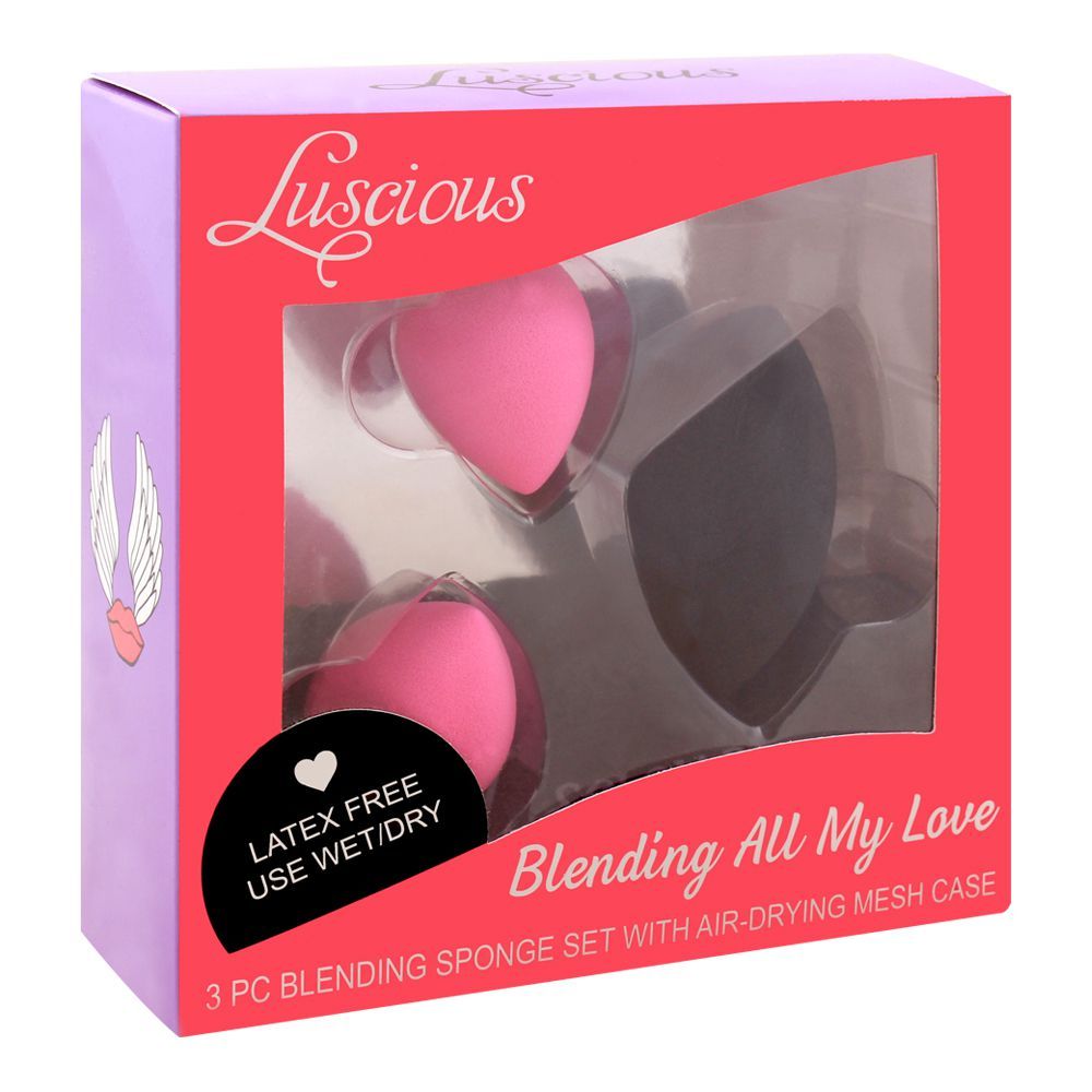 Luscious All My Love 3 Pc Blending Sponge Set With Air