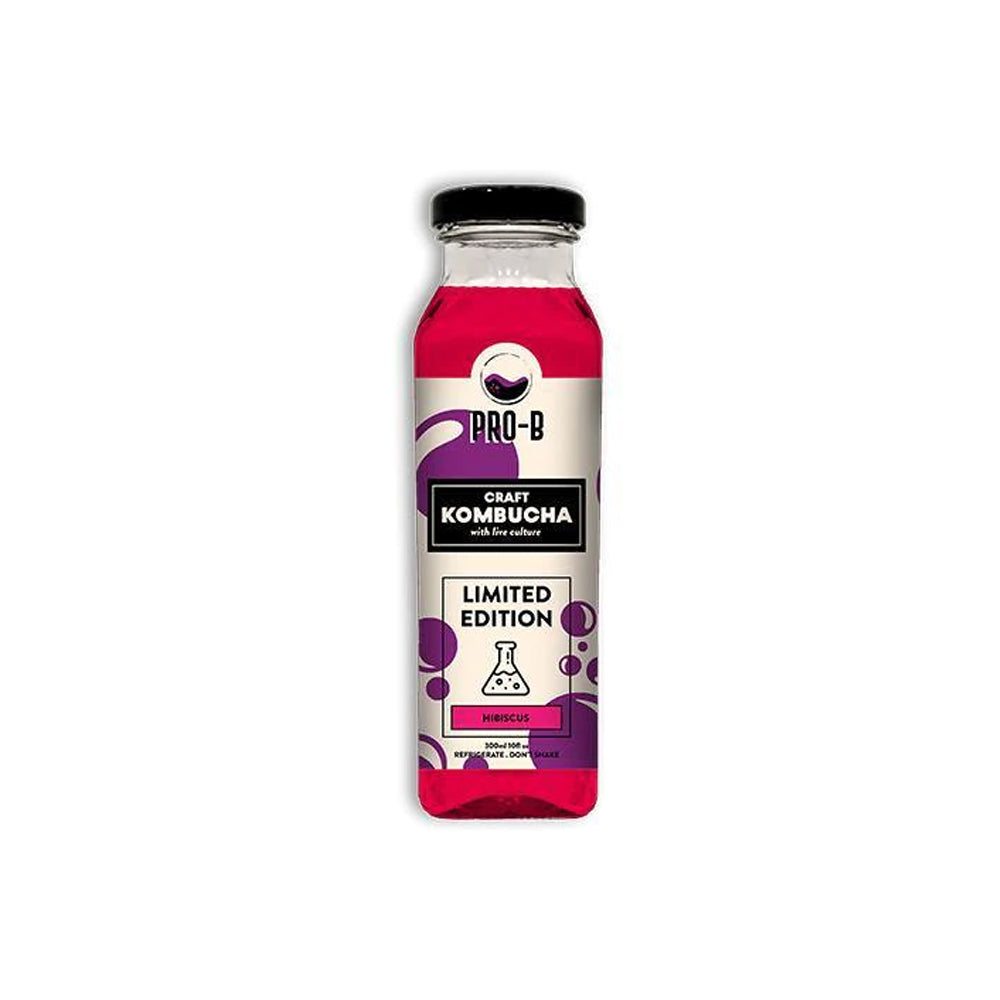 Pro-b Kombucha Limited Edition Hibiscus 300 Ml - Snapcart.pk