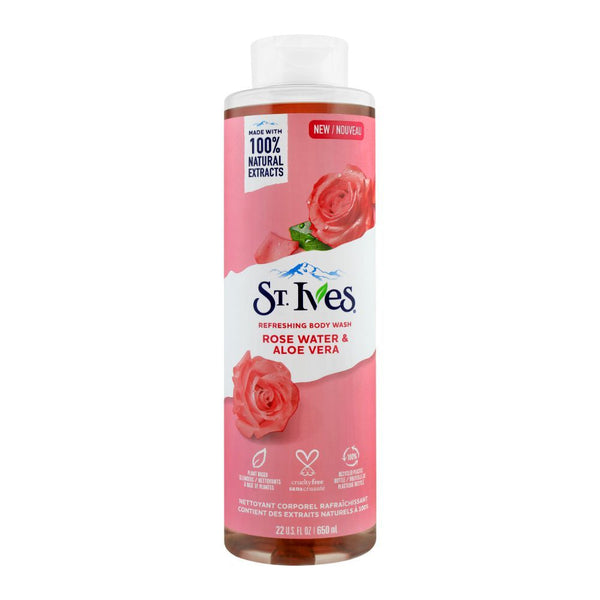 Stives Body Wash Rose Water & Aloe Vera 22Oz/650Ml