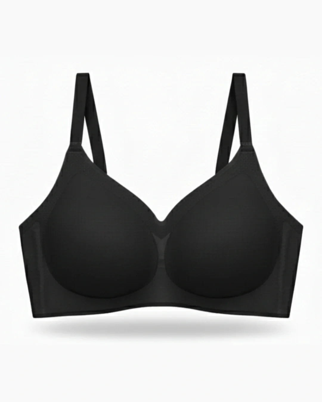 Padded Seamless Smooth Dot Bra - Black
