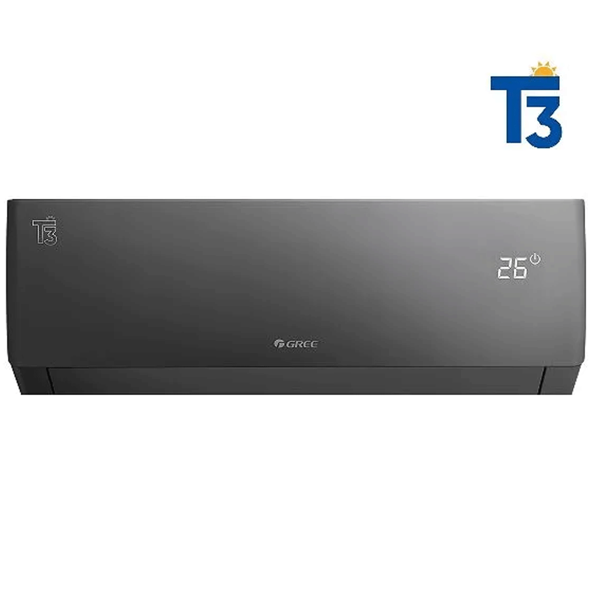GREE Pular T3 Black 1 TON Inverter Split AC - GS-12PITH21B-T3