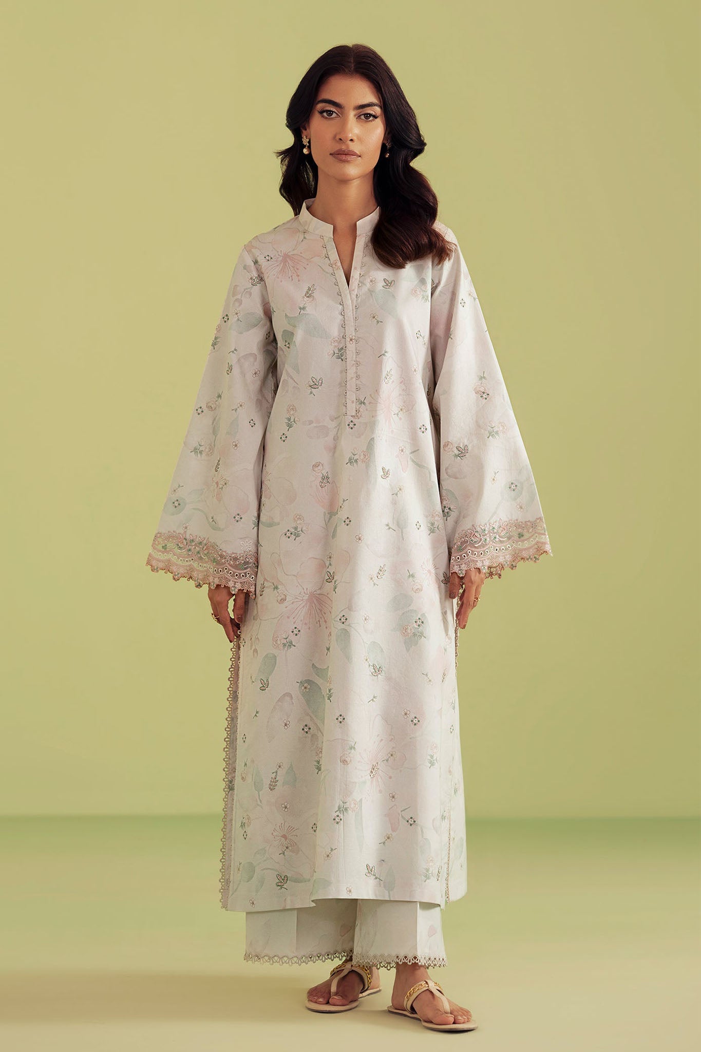 Daffodils By Seran Unstitched 2 Piece Lawn Suit-12-Wylie