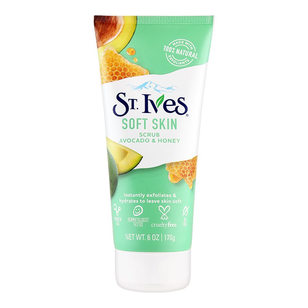 St Ives Face Scrub Soft Skin Avocado & Honey 6Oz/170G
