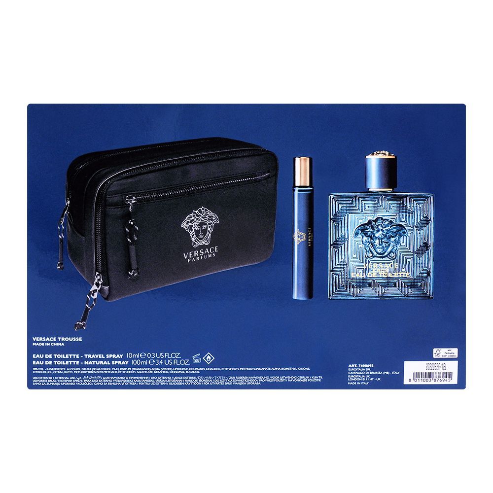 Versace Eros Men Set EDT 100ML + EDT 10Ml