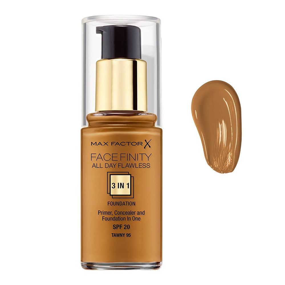Max Factor Facefinity All Day Flawless Liquid Foundation 3In1 - 095 Tawny 30Ml