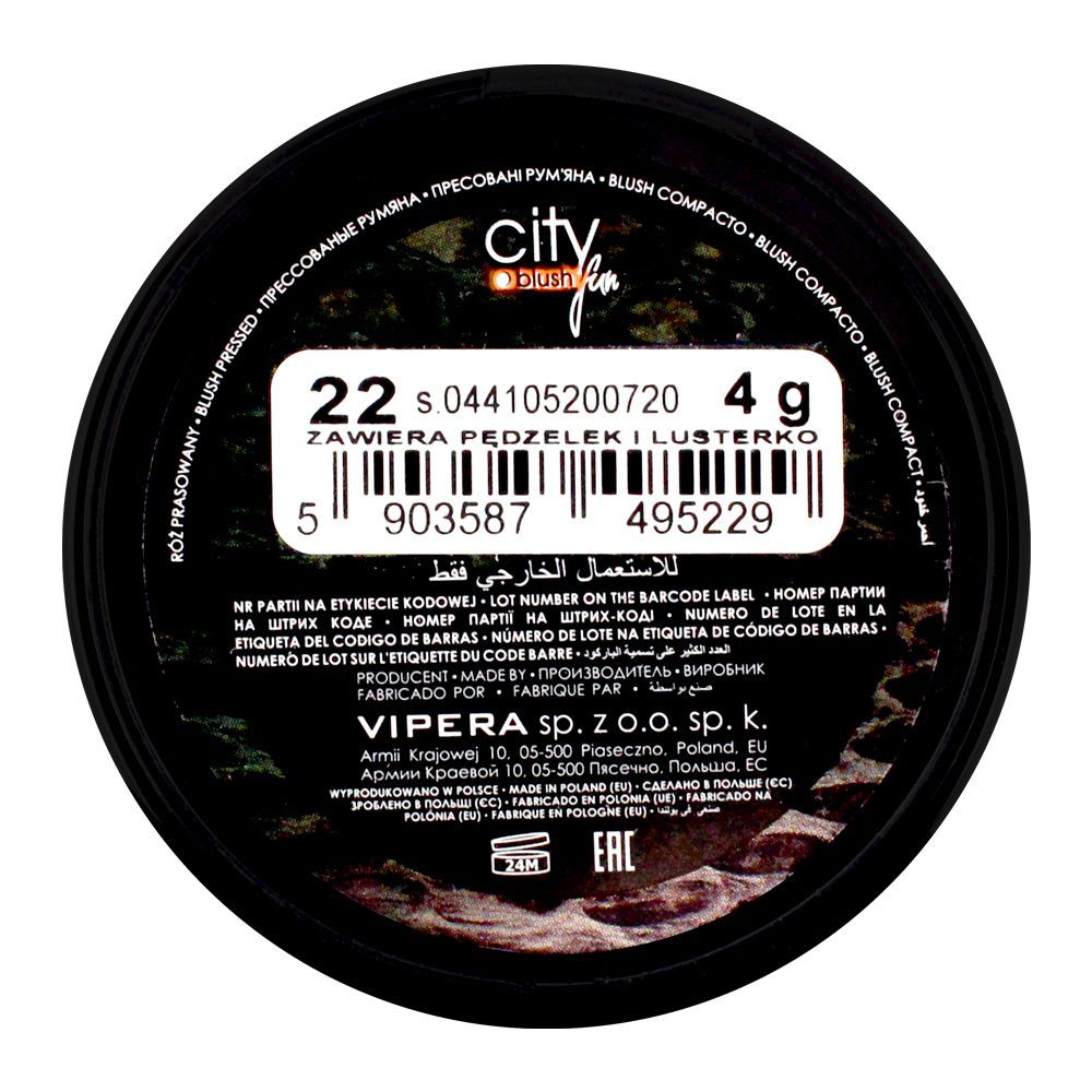 Vipera City Fun Blush 22 - Satin Semi Matts
