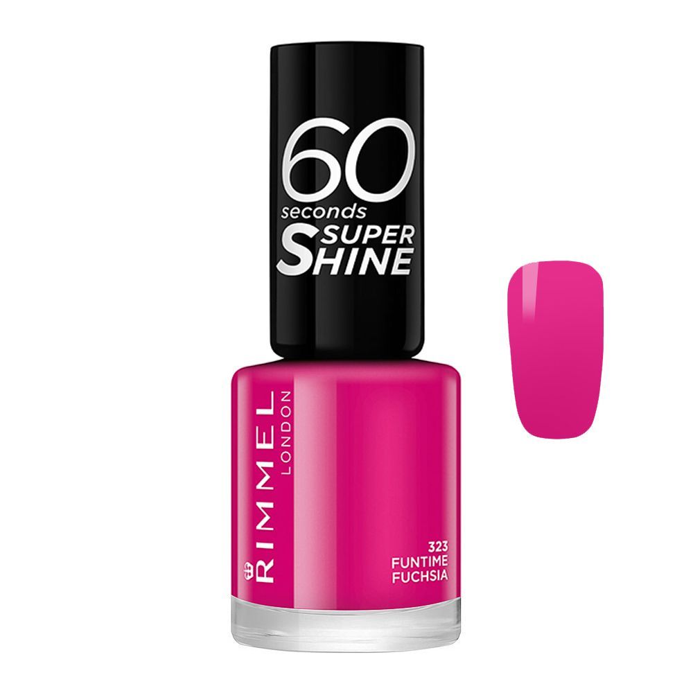 Rimmel 60 Second Super Shine Nail Polish - 323 Funtime Fuchsia