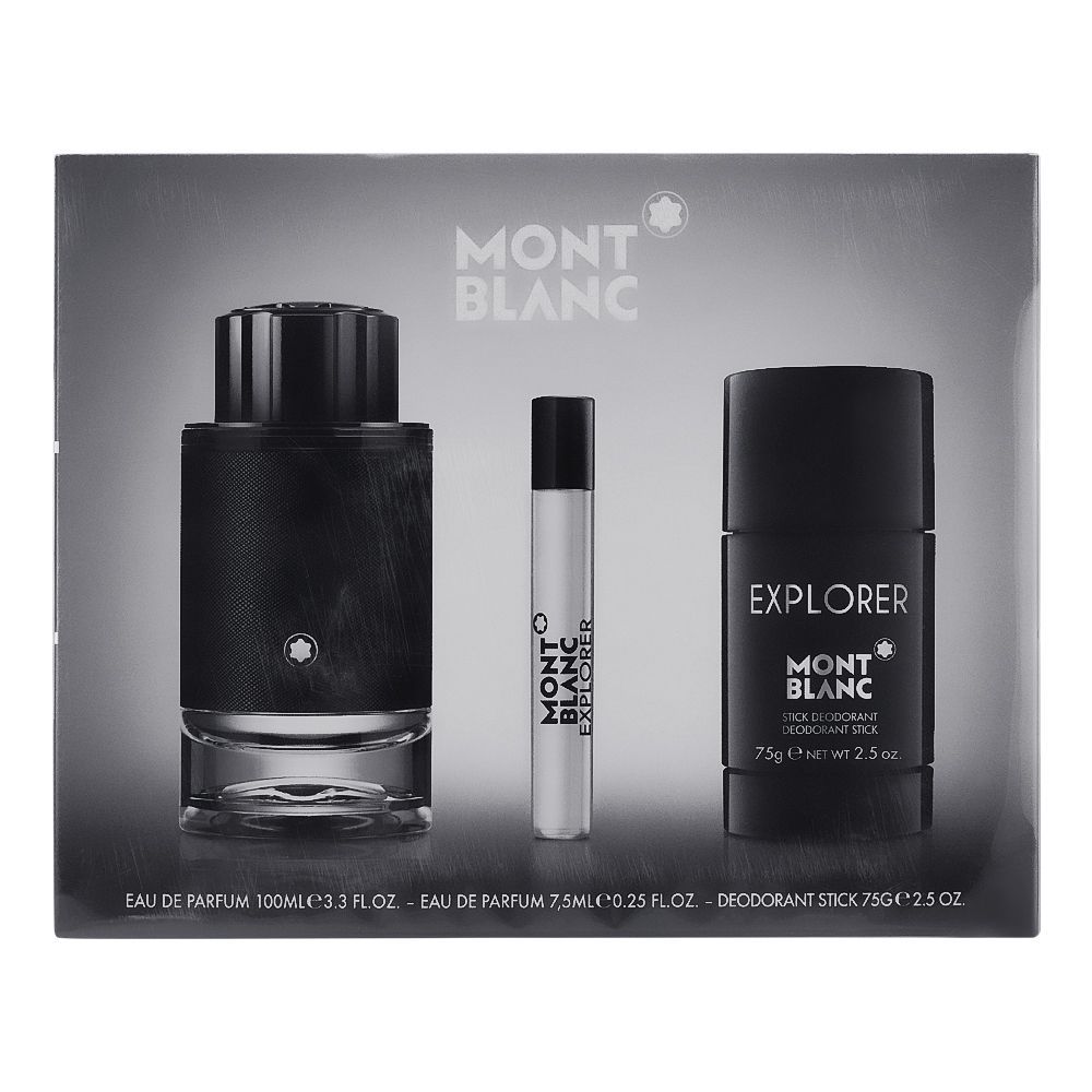Mont Blanc Explorer For Men Set Edp 100Ml+Edp 7.5Ml+Shower Gel 100Ml