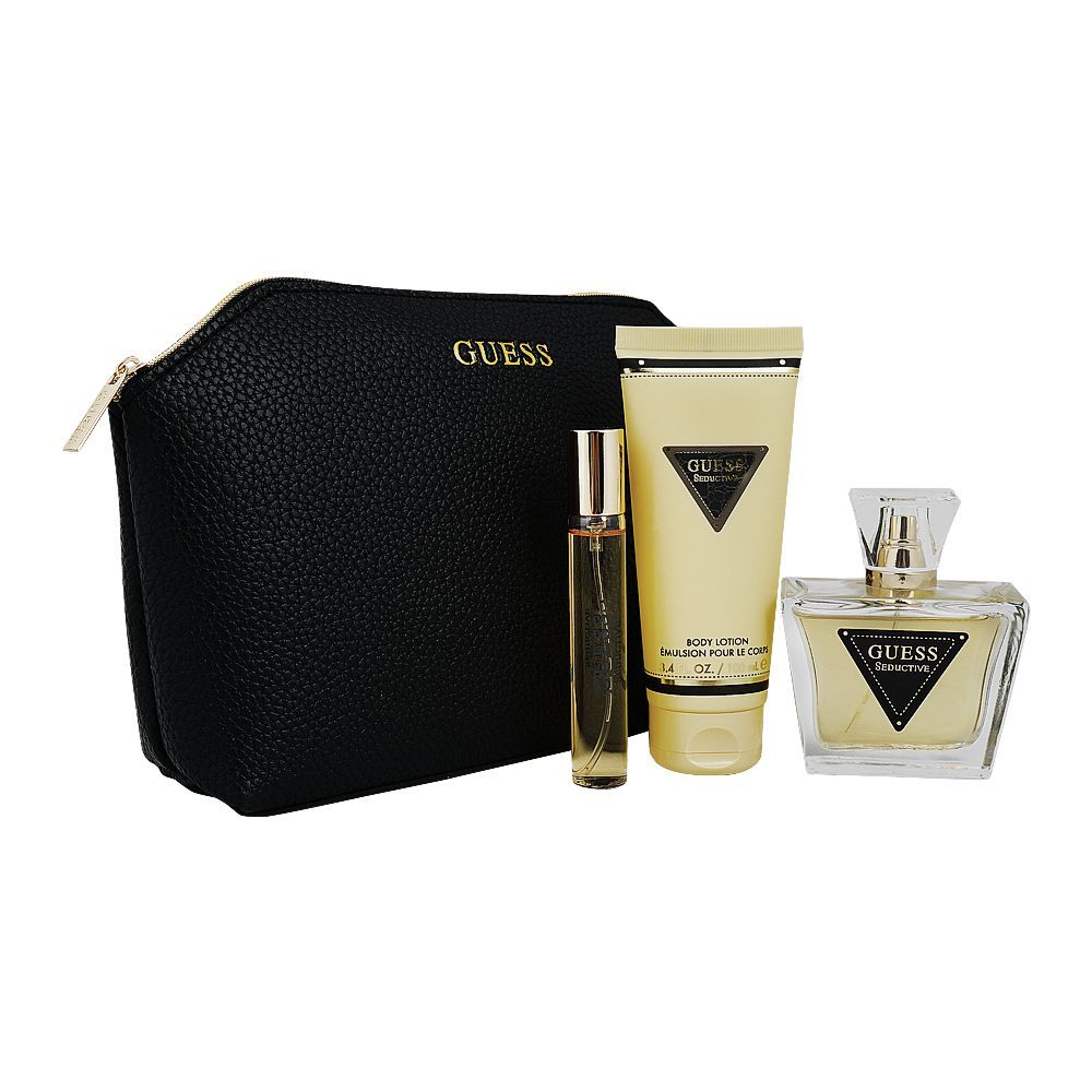 Guess Seductive For Women Set EDT 75Ml+EDT 15Ml+Body lotion 100Ml+Pouch