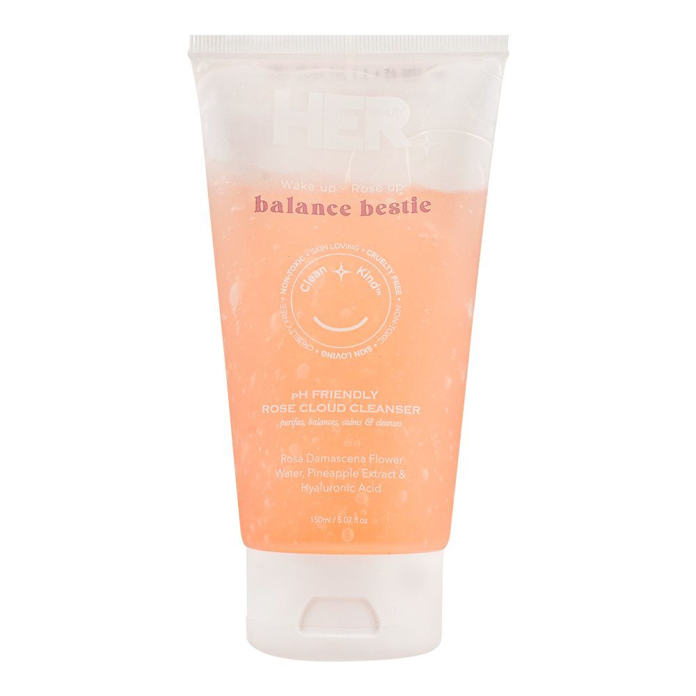 Her Beauty Wake Up-Rose Up Balance Bestie Ph Friendly Rose Cloud Cleanser, 150Ml