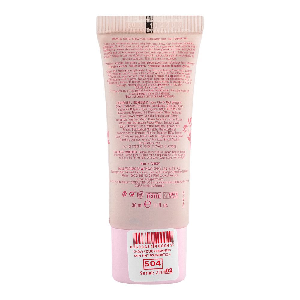 Pastel Show Your Freshness Skin Tint Foundation - 504 30Ml