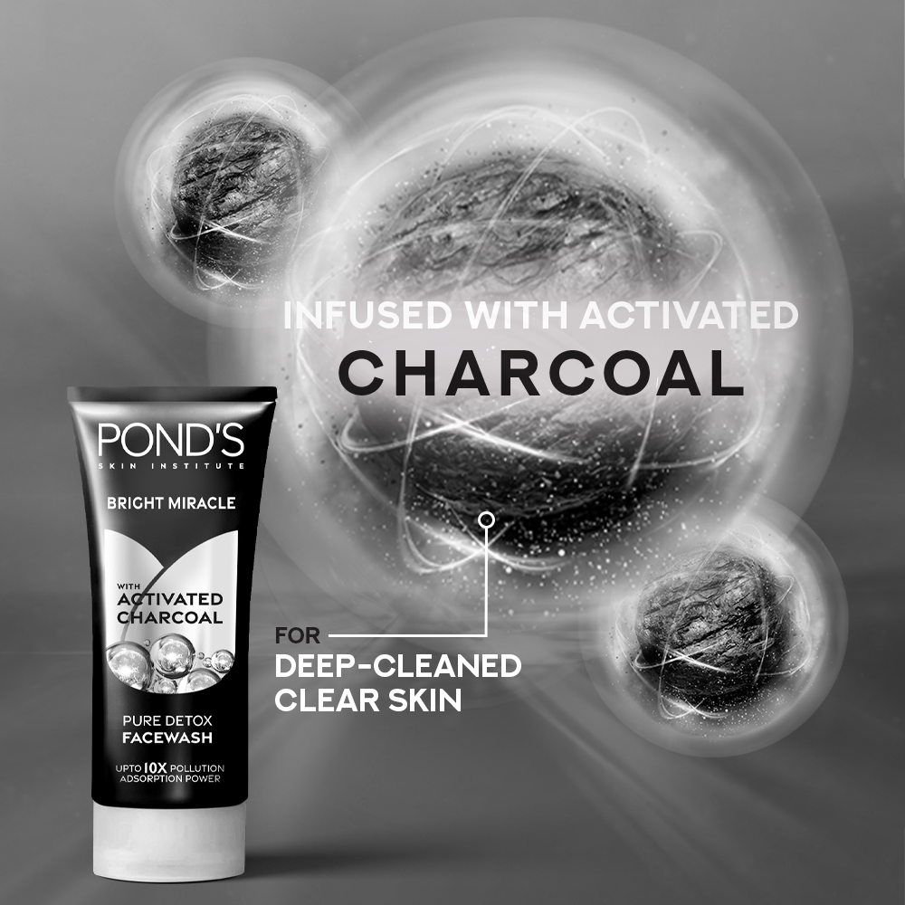 Pond's Pure Detox Anti-Pollution + Purity Face Wash, 50g