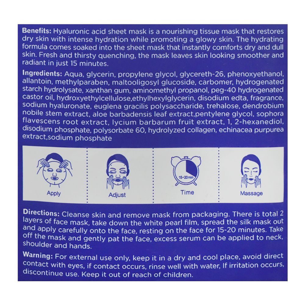Dr Rashel Youth Revitalizing Hyaluronic Acid Mask 25G