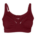 BLS Cali Non Wired And Non Padded Cotton Bra Burgundy