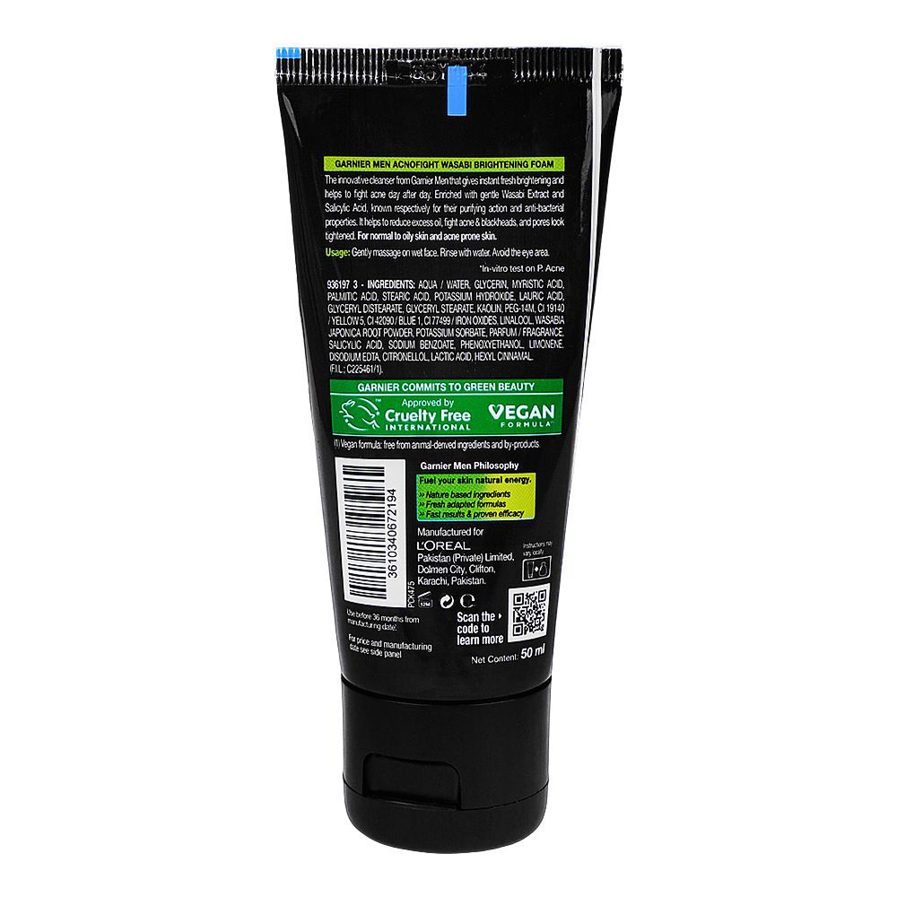 Garnier Wasabi Face Wash 50Ml