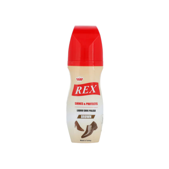 Rex Liquid Shor Polish Brown 75ml - Snapcart.pk