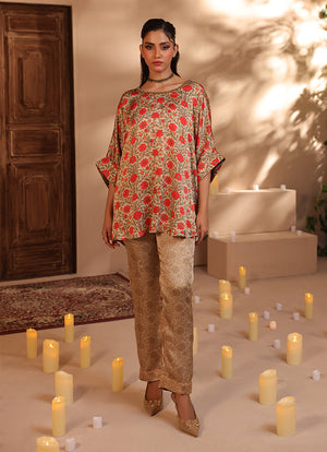 Zlooms 2 Pc Silk Formal Co-Ord Set - ZL25-C06-06