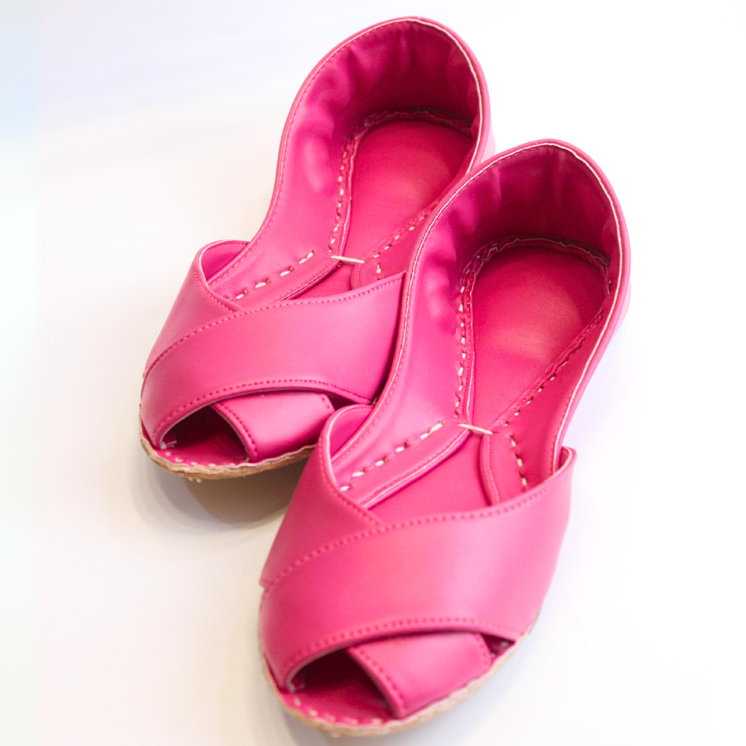 On Your Feets Peshawari Khussa-Dark Pink