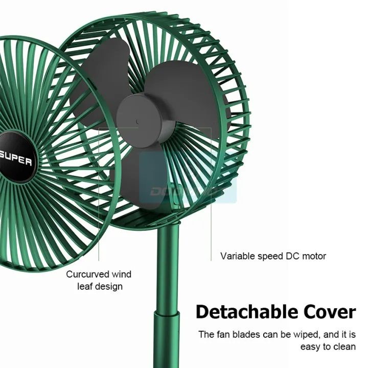 Desktop Foldable Fan Portable Household USB Rechargeable Retractable  Fan Electric Adjustable Low Noise Long Standby Fan -Random Color - My Store