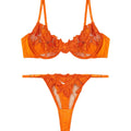 Non Padded Bra Set - Petal Luxe - Orange