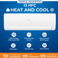 Haier Model 13HFC AC 1 Ton DC Inverter | (13300 BTU) Triple Inverter series| Heat & Cool | Self Cleaning |Ampere Lock(ECO MODE) | 100% Copper | 4way swing
