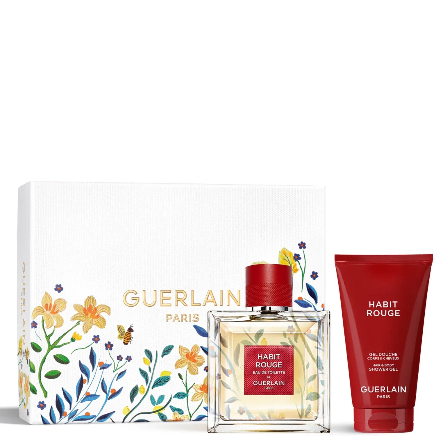 Guerlain Habit Rouge Set EDT 100Ml+Shower Gel 75Ml