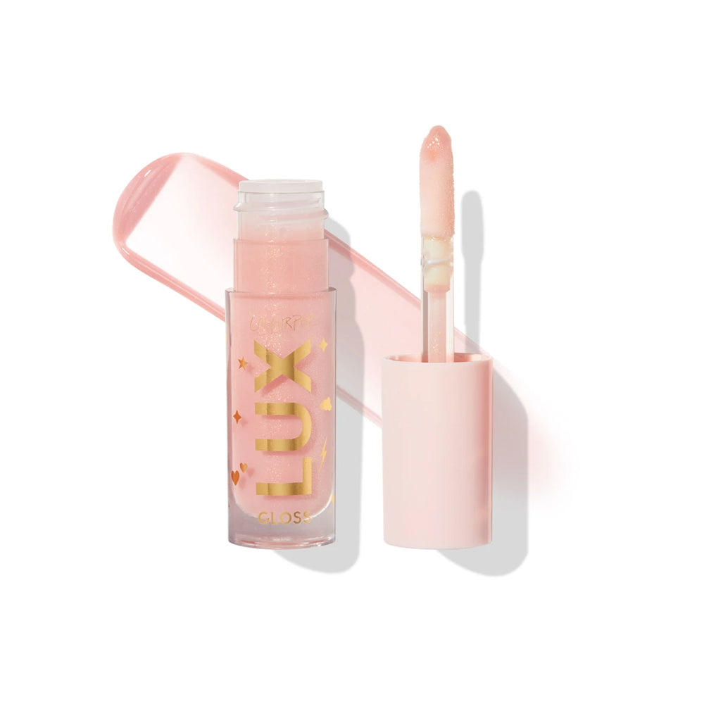 Colourpop- Tricky Lux Gloss: Warm Baby Pink With Gold Pinpoints