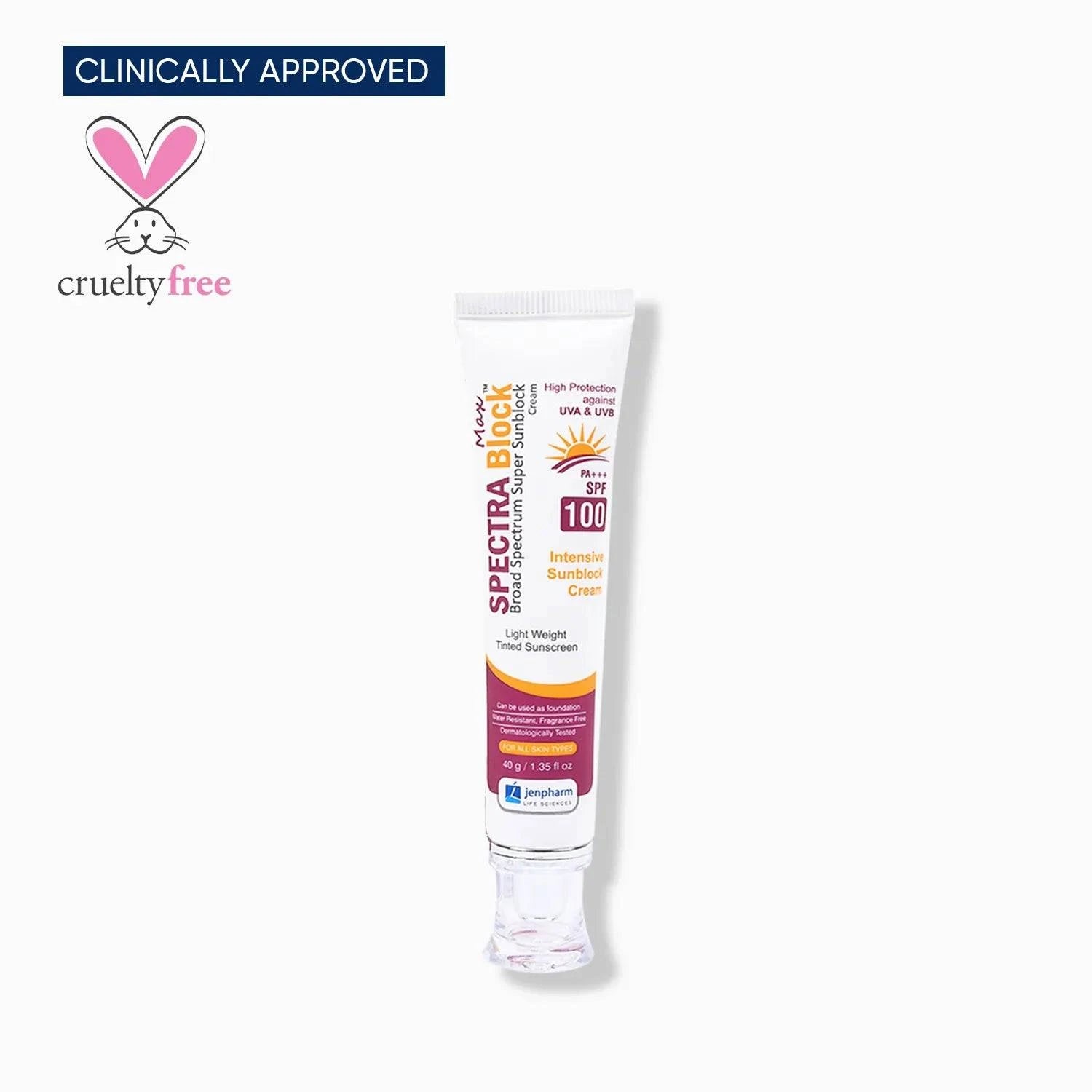Jenpharm Spectra Block Max Tinted Super Sunblock Cream 40G - My Store