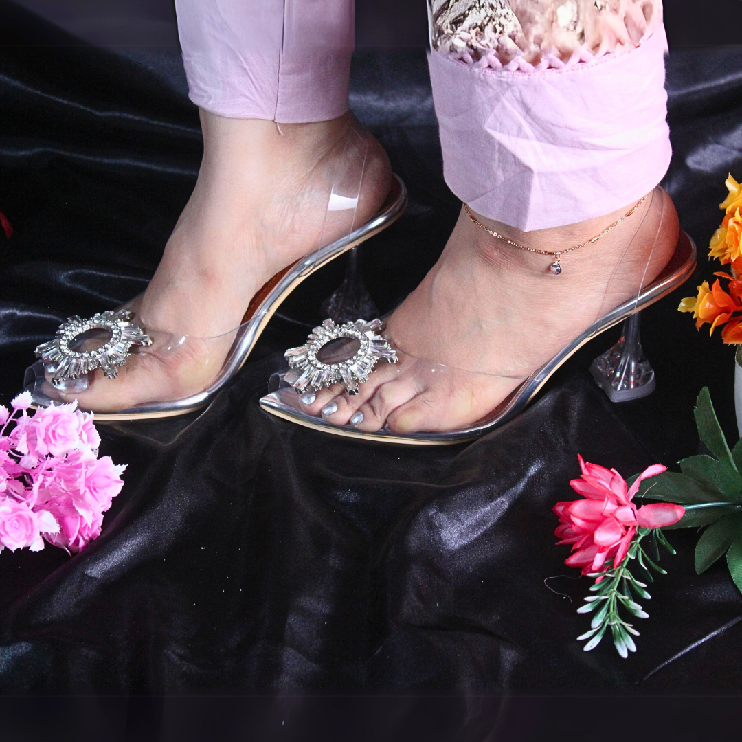 On Your Feets Heels-Transparent Cinderella Heel