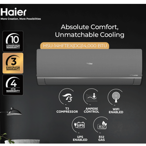 Haier (T3 Plus Series) 1 Ton DC Inverter - HSU-14HFTEX(DG)