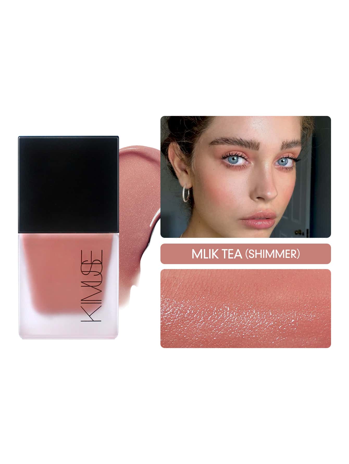 Shein- 1pc Waterproof Liquid Blush Milk Tea