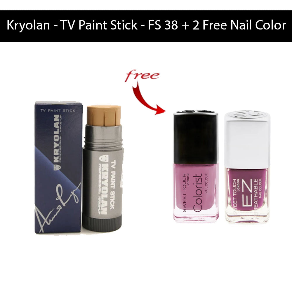 Kryolan - TV Paint Stick - FS 38 + 2 Free Nail Color