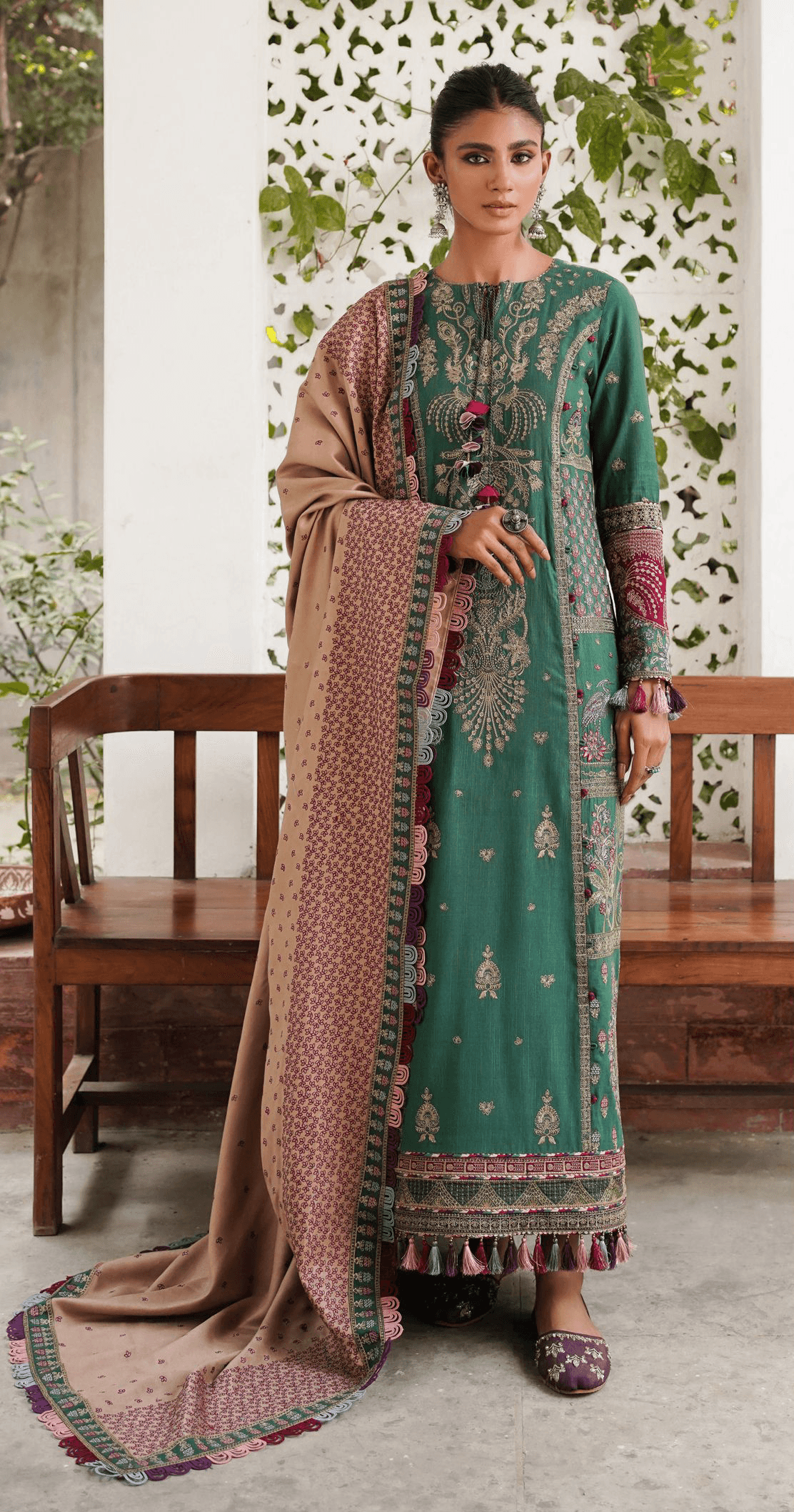 Shahtoosh By Jazmin Embroidered Khaddar Suits Unstitched 3 Piece JZ22SW 08 Rabt - Winter Collection