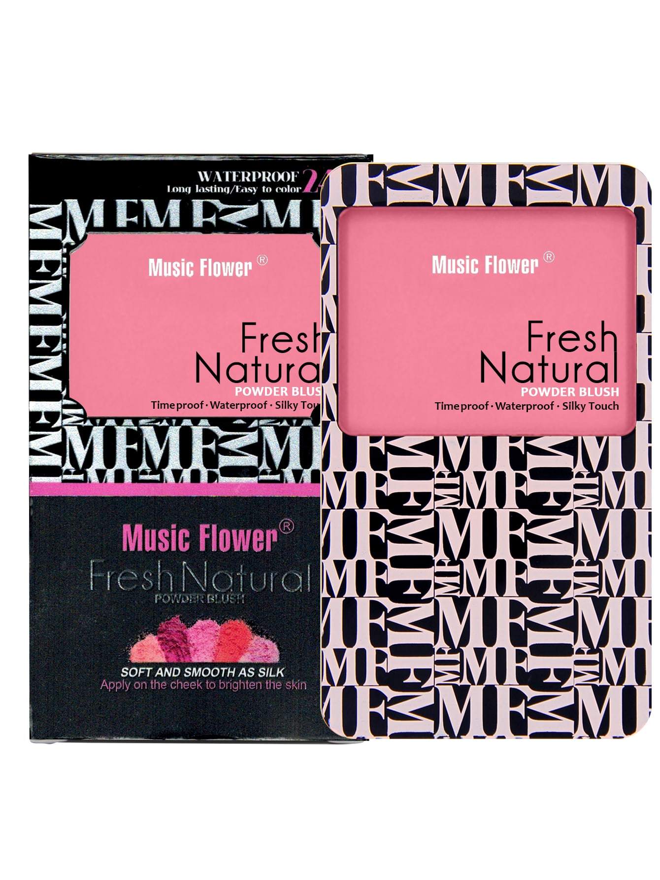 Shein- Long-wearing Powder Blush With Brush 02 Peach Pink
