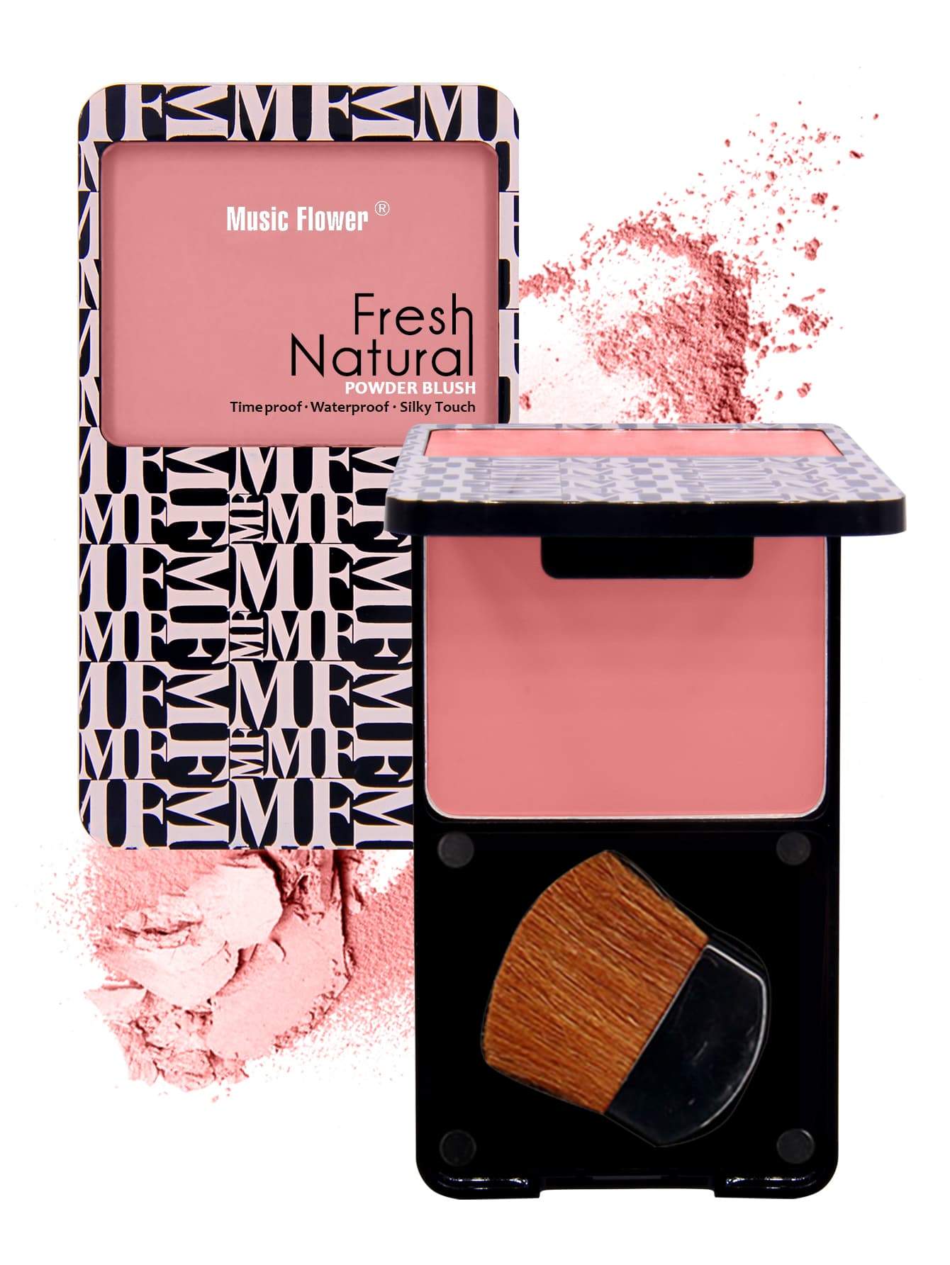 Shein- Long-wearing Powder Blush With Brush 06 Rose Brown