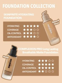 SHEGLAM - Complexion Pro Long Lasting Breathable Matte Foundation-Fair Matte Sweat-proof Foundation Oil Control Full Coverage Pore-less Concealer Waterproof Flawless - My Store
