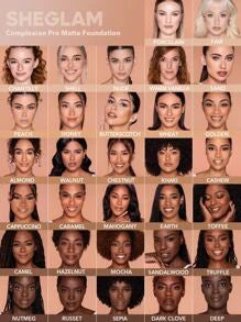 SHEGLAM - Complexion Pro Long Lasting Breathable Matte Foundation-Sand Matte Sweat-proof Foundation Oil Control Full Coverage Pore-less Concealer Waterproof Flawless - My Store
