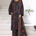 Sada Bahar Stitched 3 Piece Printed Khaddar Vol-03 Suit-PR-16771-Black