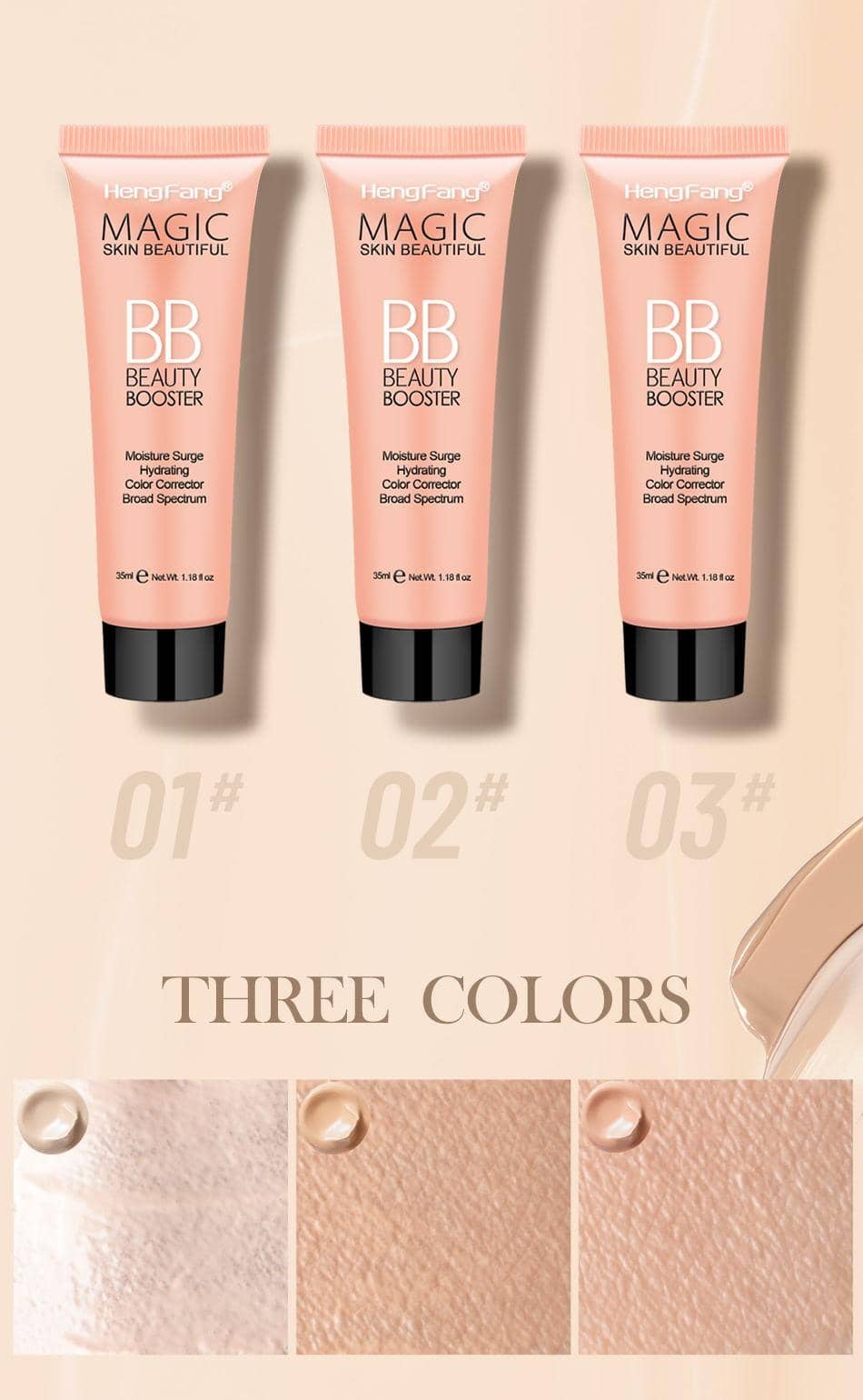 Shein - Moisturizing Bb Cream, Hydrating Color Corrector Liquid Foundation Breathable Foundation Concealer Cover Under Blemishes & Skin Discoloration - My Store
