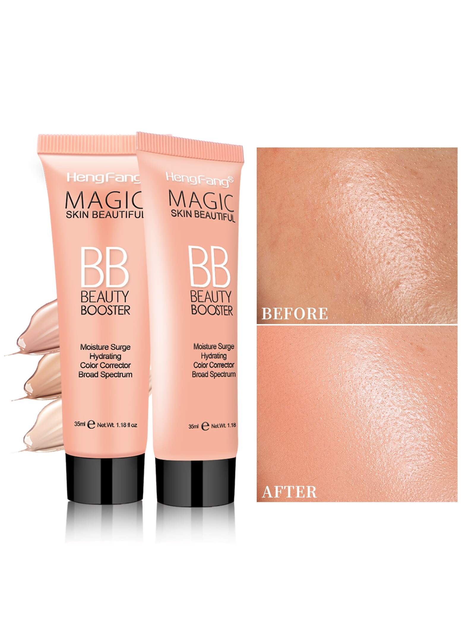 Shein - Moisturizing Bb Cream, Hydrating Color Corrector Liquid Foundation Breathable Foundation Concealer Cover Under Blemishes & Skin Discoloration - My Store