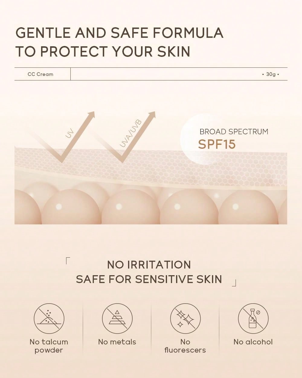 Shein - Moisturizing Liquid Foundation, 1Pc 30G Long-Wearing Waterproof Facial Makeup Product Long-Lasting Foundation Concealer - My Store