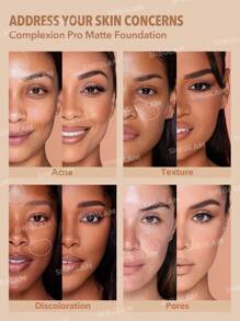 SHEGLAM - Complexion Pro Long Lasting Breathable Matte Foundation-Golden Matte Sweat-proof Foundation Oil Control Full Coverage Pore-less Concealer Waterproof Flawless - My Store