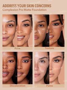SHEGLAM - Complexion Pro Long Lasting Breathable Matte Foundation-Fair Matte Sweat-proof Foundation Oil Control Full Coverage Pore-less Concealer Waterproof Flawless - My Store