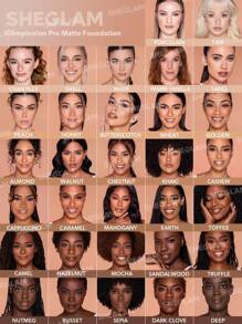 SHEGLAM - Complexion Pro Long Lasting Breathable Matte Foundation-Walnut Matte Sweat-proof Foundation Oil Control Full Coverage Pore-less Concealer Waterproof Flawless - My Store