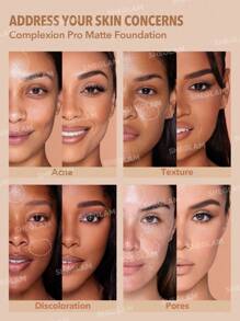 SHEGLAM - Complexion Pro Long Lasting Breathable Matte Foundation-Chantilly Matte Sweat-proof Foundation Oil Control Full Coverage Pore-less Concealer Waterproof Flawless - My Store
