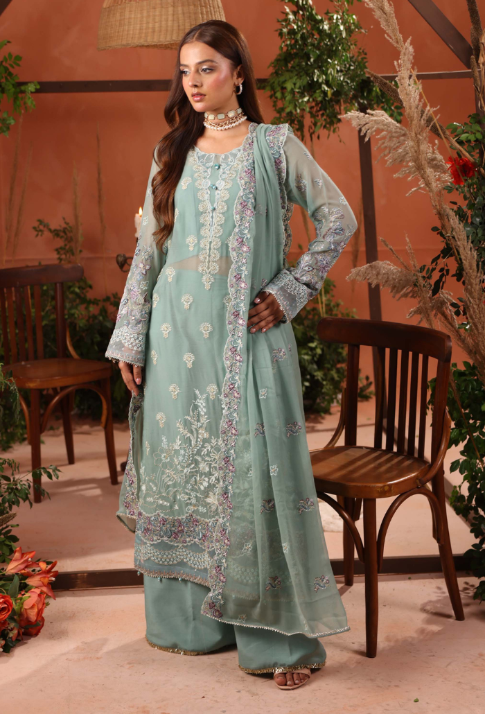 Heer By Humdum Stitched 3 Piece Formals Vol-02 Suit-D06