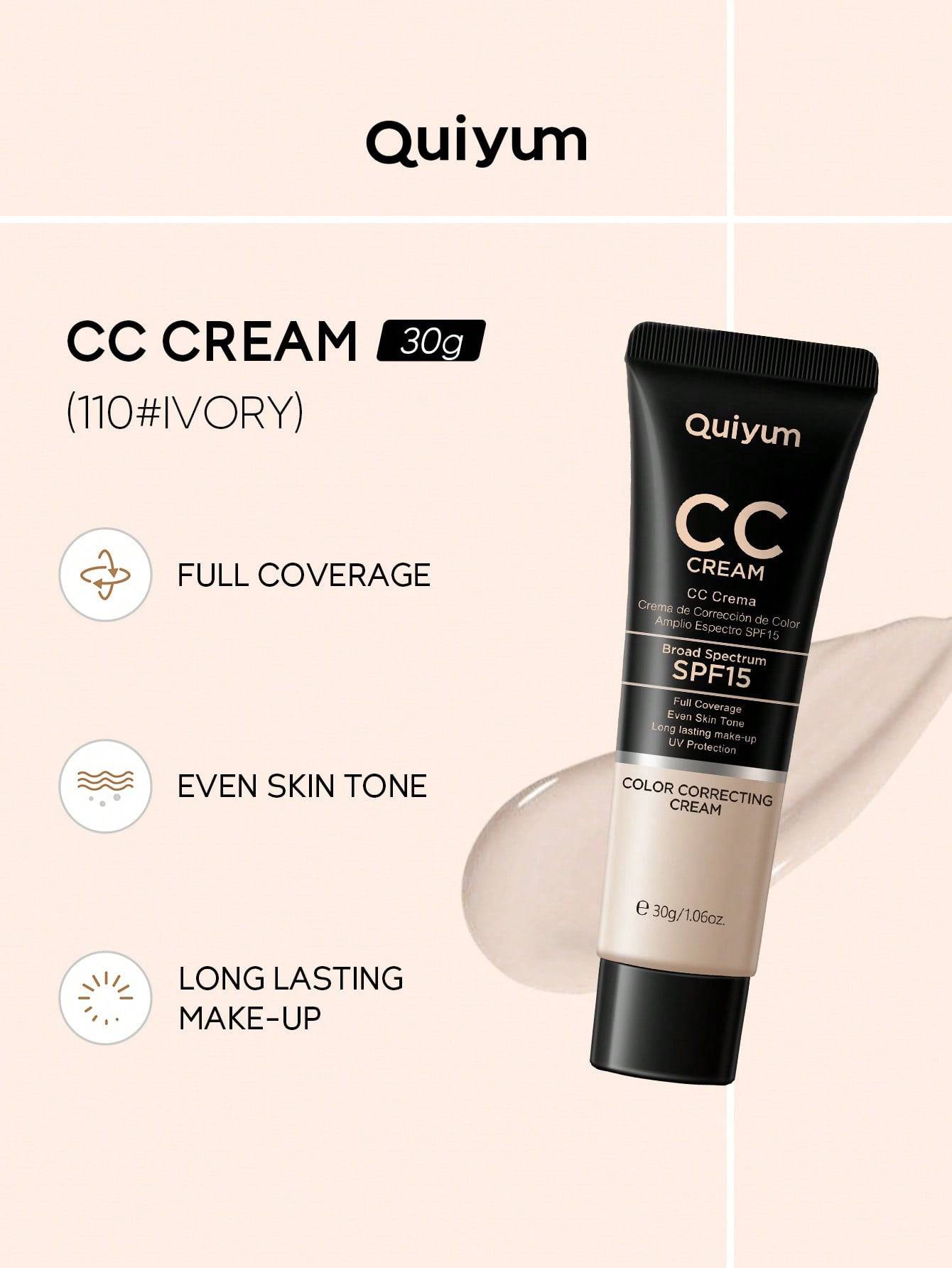 Shein - Moisturizing Liquid Foundation, 1Pc 30G Long-Wearing Waterproof Facial Makeup Product Long-Lasting Foundation Concealer - My Store