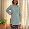 Urban Cut 2 Piece Cotton Solid and Printed Co- Ord Set with Farshi Shalwar